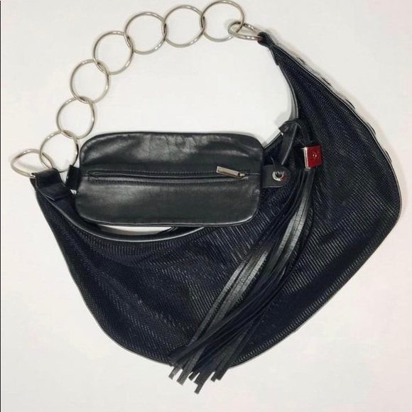 SOLD π Chanel Vintage Mesh and Leather Tassel Bag - Picture 11 of 13